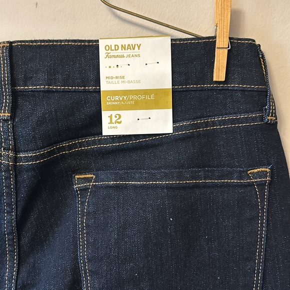 Old Navy jeans curvy skinny mid rise new with tags size 12 - Picture 4 of 5